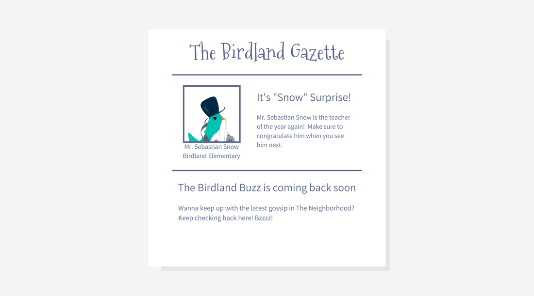The Birdland Buzz is back! - randomcreativemoments
