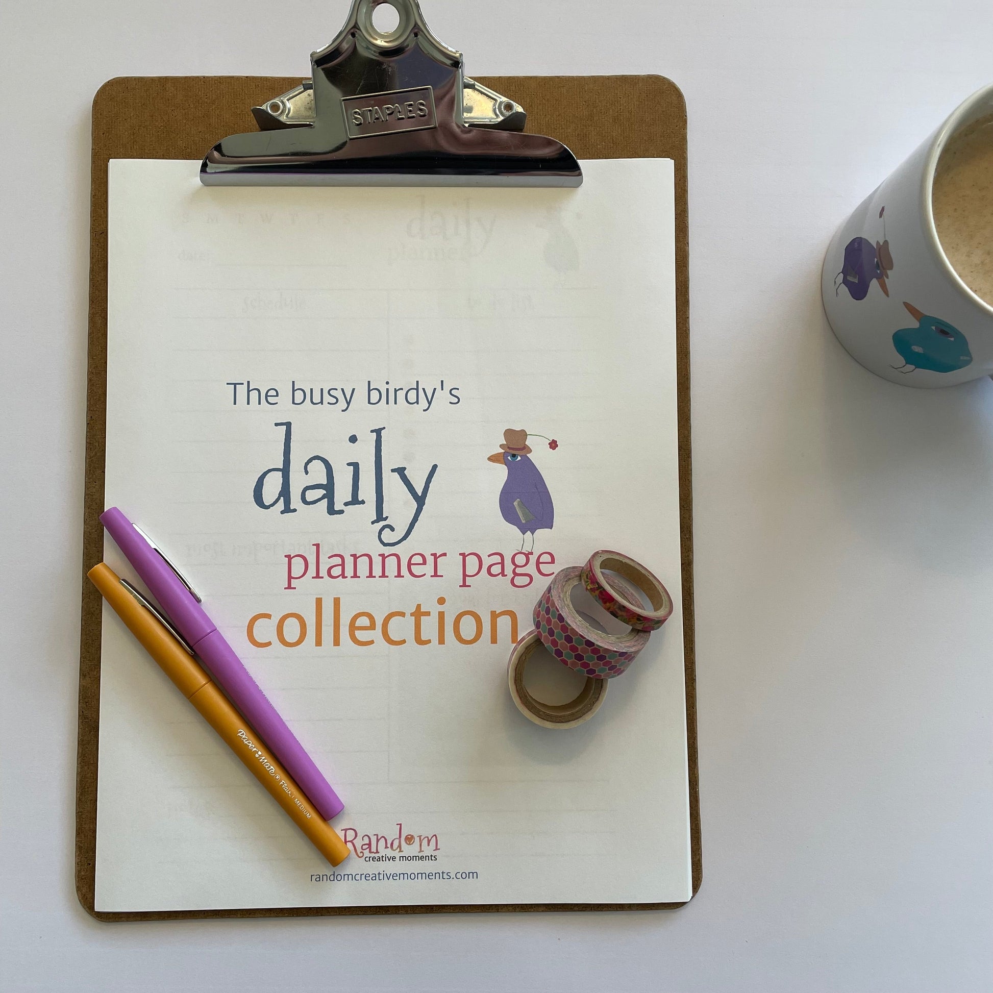 The Busy Birdy's Daily Planner Collection (printable PDF) - randomcreativemoments